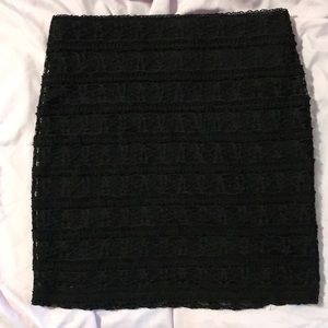 BCBG bandage mini lace skirt